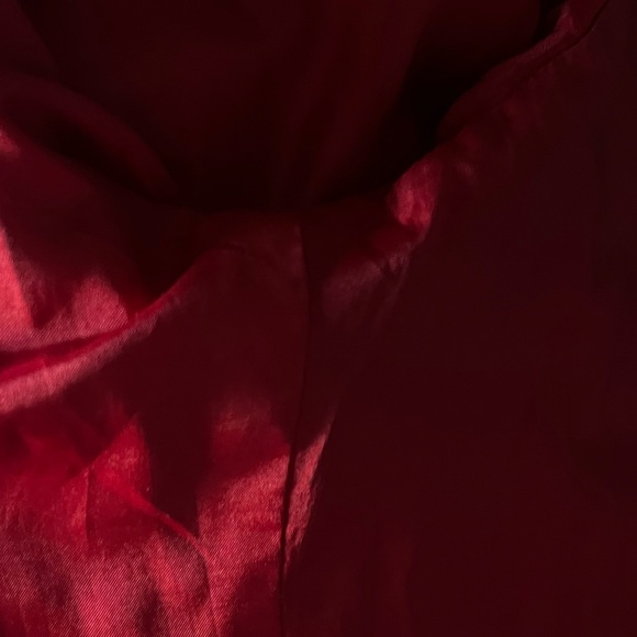 Vintage Esprit Denim Blazer Pea Coat M L navy blue red pinstripes - Picture 7 of 14